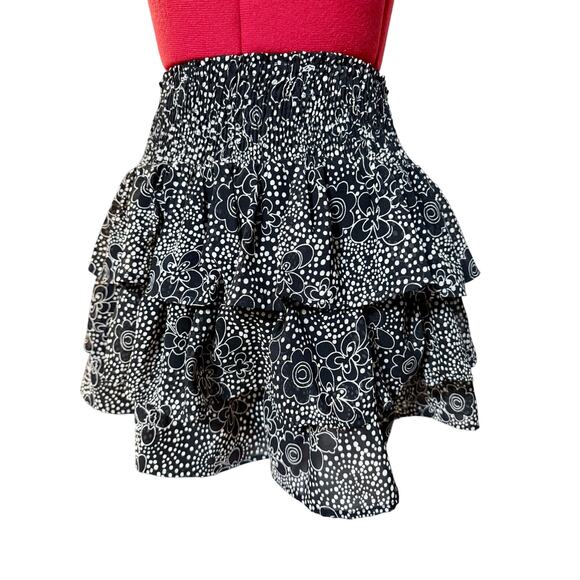 American Rag Cie Floral Skort M | Smocked Waist Ruffle Mini - Picture 7 of 7